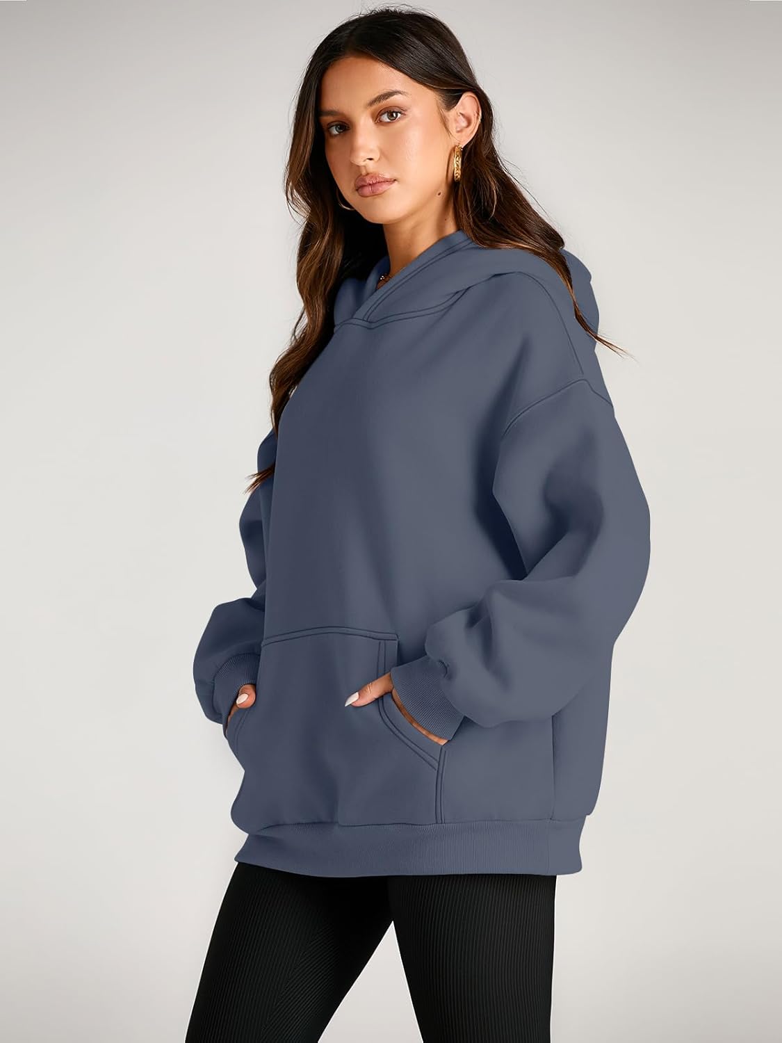 Women's Fleece Oversized Hoodie - Cozy Pullover Sweatshirt for Cold Weather - Picture 320 of 345