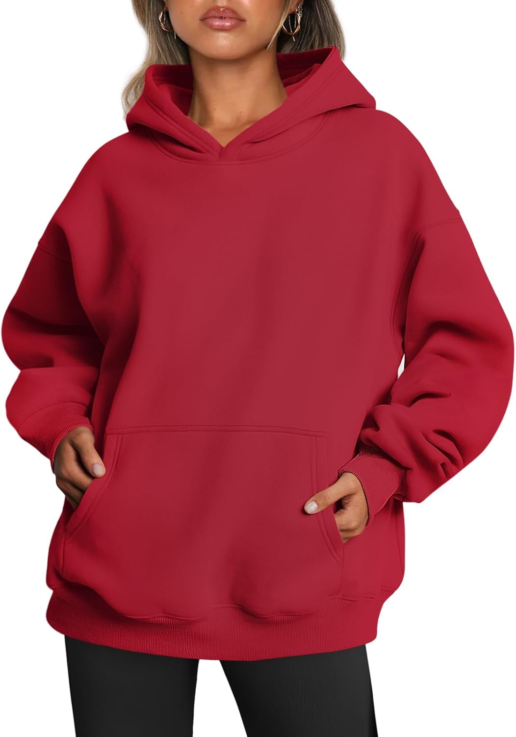 Women's Fleece Oversized Hoodie - Cozy Pullover Sweatshirt for Cold Weather - Picture 325 of 345