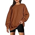 Women's Oversized Hooded Crewneck Sweatshirt - Cozy Winter Pullover for Outfits - Picture 27 of 28