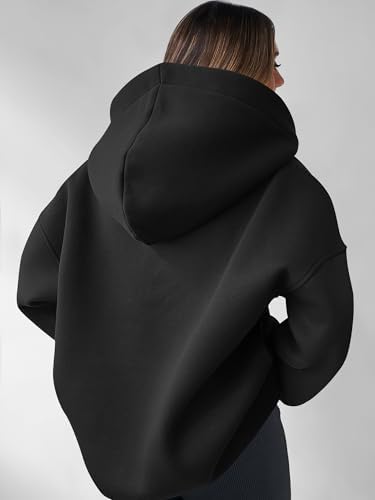 Teen Girls Preppy V-Neck Hoodie - Oversized Long Sleeve Pullover Fall Fashion - Picture 37 of 127