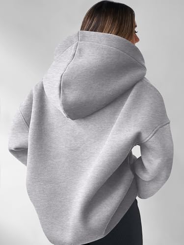 Teen Girls Preppy V-Neck Hoodie - Oversized Long Sleeve Pullover Fall Fashion - Picture 125 of 127