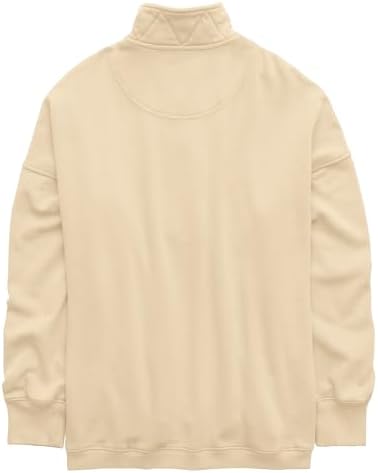 Oversized Henley Neck Sweatshirt - Women's Button Front Casual Pullover Tops - Picture 22 of 88