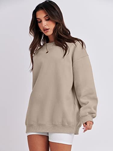 Women's Oversized Fleece Hoodie - Cozy Thermal Pullover for Spring Fall Casual - Picture 153 of 198