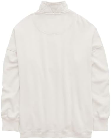 Oversized Henley Neck Sweatshirt - Women's Button Front Casual Pullover Tops - Picture 40 of 88