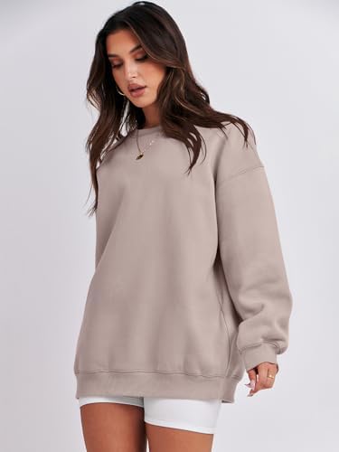 Women's Oversized Fleece Hoodie - Cozy Thermal Pullover for Spring Fall Casual - Picture 169 of 198