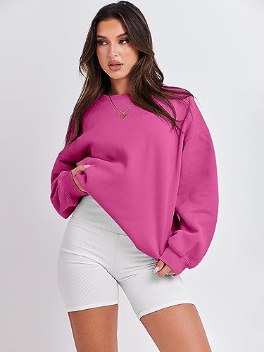 Women's Oversized Fleece Hoodie - Cozy Thermal Pullover for Spring Fall Casual - Picture 176 of 198