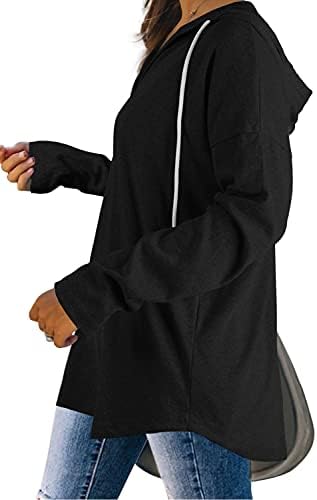 Oversized Pullover Hoodie - Women's Long Sleeve Loose Fit Casual Sweatshirt - Picture 21 of 74