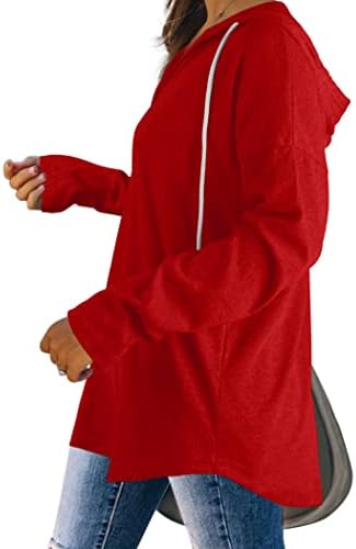 Oversized Pullover Hoodie - Women's Long Sleeve Loose Fit Casual Sweatshirt - Picture 26 of 74
