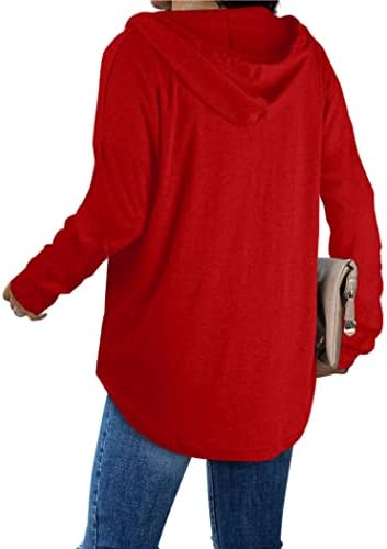Oversized Pullover Hoodie - Women's Long Sleeve Loose Fit Casual Sweatshirt - Picture 27 of 74
