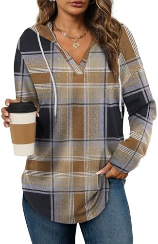 Oversized Pullover Hoodie - Women's Long Sleeve Loose Fit Casual Sweatshirt - Picture 28 of 74