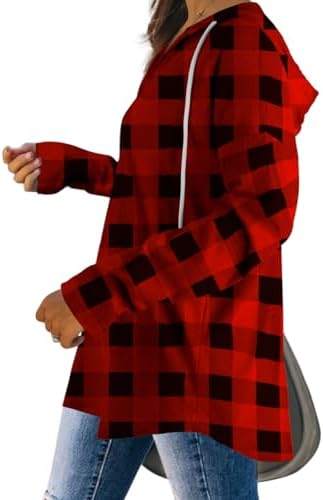 Oversized Pullover Hoodie - Women's Long Sleeve Loose Fit Casual Sweatshirt - Picture 33 of 74