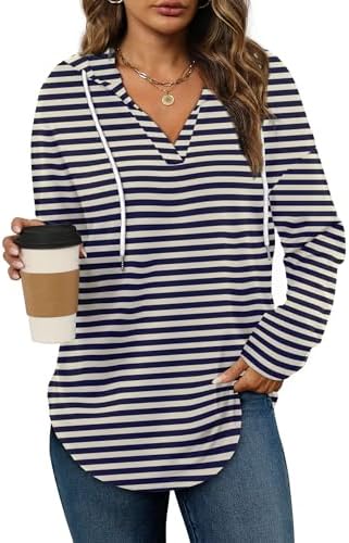Oversized Pullover Hoodie - Women's Long Sleeve Loose Fit Casual Sweatshirt - Picture 39 of 74