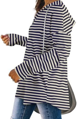 Oversized Pullover Hoodie - Women's Long Sleeve Loose Fit Casual Sweatshirt - Picture 41 of 74