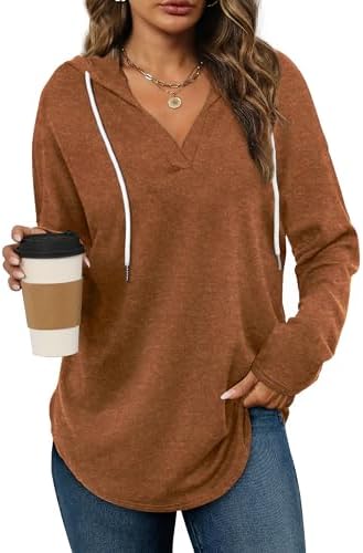 Oversized Pullover Hoodie - Women's Long Sleeve Loose Fit Casual Sweatshirt - Picture 47 of 74