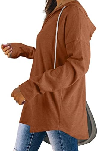 Oversized Pullover Hoodie - Women's Long Sleeve Loose Fit Casual Sweatshirt - Picture 49 of 74