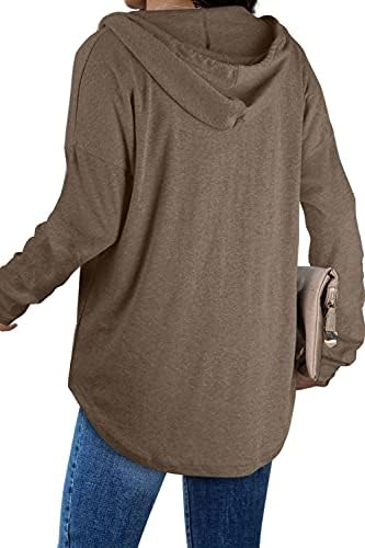 Oversized Pullover Hoodie - Women's Long Sleeve Loose Fit Casual Sweatshirt - Picture 53 of 74