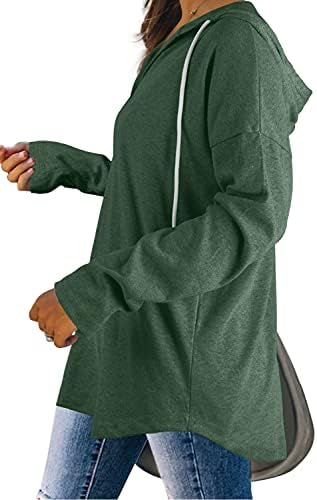 Oversized Pullover Hoodie - Women's Long Sleeve Loose Fit Casual Sweatshirt - Picture 57 of 74