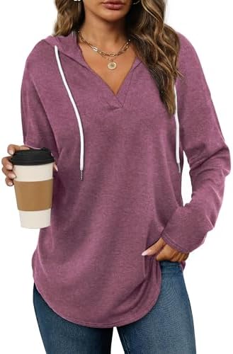 Oversized Pullover Hoodie - Women's Long Sleeve Loose Fit Casual Sweatshirt - Picture 63 of 74