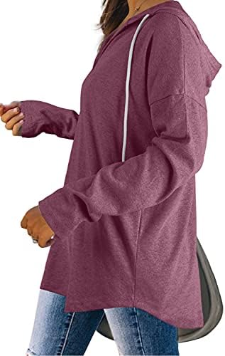 Oversized Pullover Hoodie - Women's Long Sleeve Loose Fit Casual Sweatshirt - Picture 65 of 74