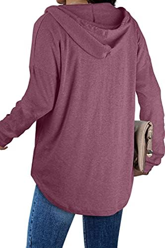 Oversized Pullover Hoodie - Women's Long Sleeve Loose Fit Casual Sweatshirt - Picture 66 of 74
