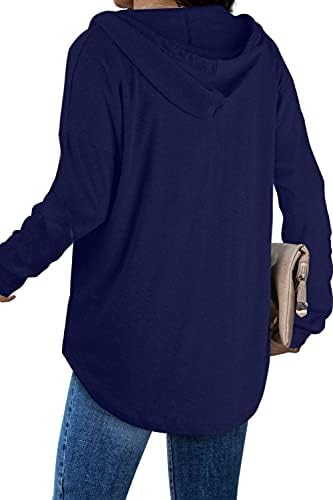 Oversized Pullover Hoodie - Women's Long Sleeve Loose Fit Casual Sweatshirt - Picture 70 of 74