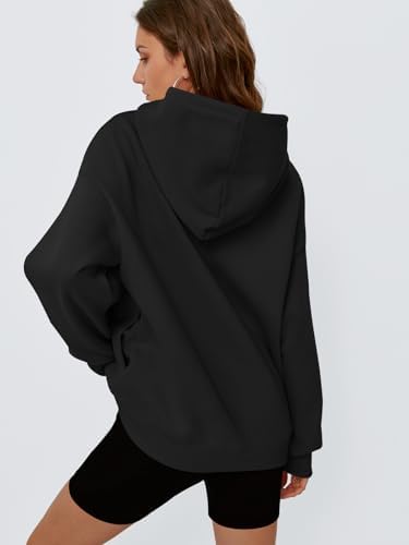 Women's Oversized Fleece Hoodie Pullover Hooded Sweatshirt Long Sleeve Tops - Picture 28 of 104