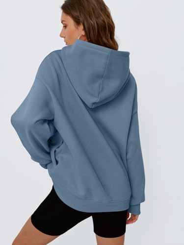 Women's Oversized Fleece Hoodie Pullover Hooded Sweatshirt Long Sleeve Tops - Picture 38 of 104