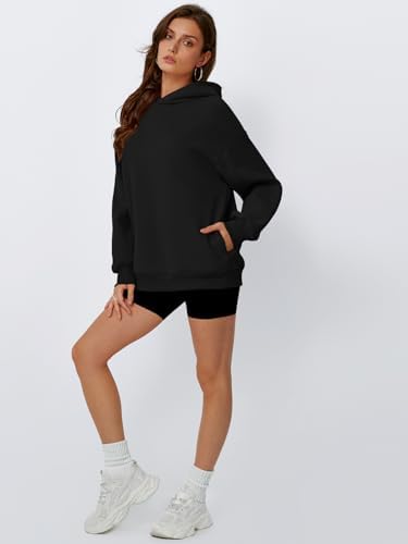 Women's Oversized Fleece Hoodie Pullover Hooded Sweatshirt Long Sleeve Tops - Picture 29 of 104