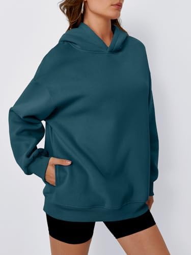 Women's Oversized Fleece Hoodie Pullover Hooded Sweatshirt Long Sleeve Tops - Picture 32 of 104