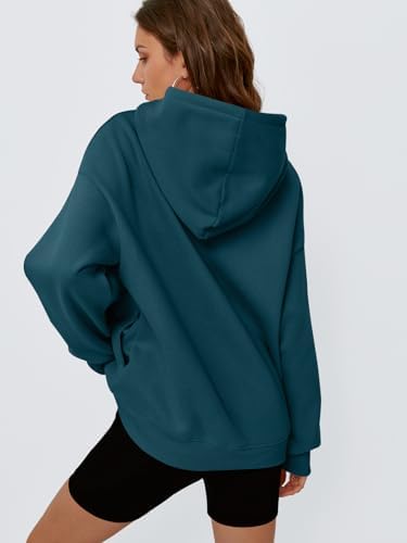 Women's Oversized Fleece Hoodie Pullover Hooded Sweatshirt Long Sleeve Tops - Picture 33 of 104