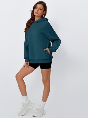 Women's Oversized Fleece Hoodie Pullover Hooded Sweatshirt Long Sleeve Tops - Picture 34 of 104