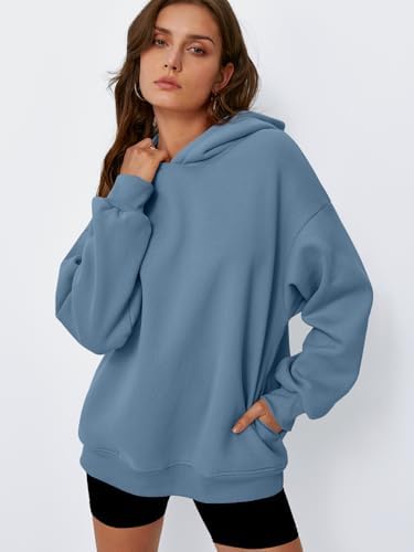 Women's Oversized Fleece Hoodie Pullover Hooded Sweatshirt Long Sleeve Tops - Picture 36 of 104