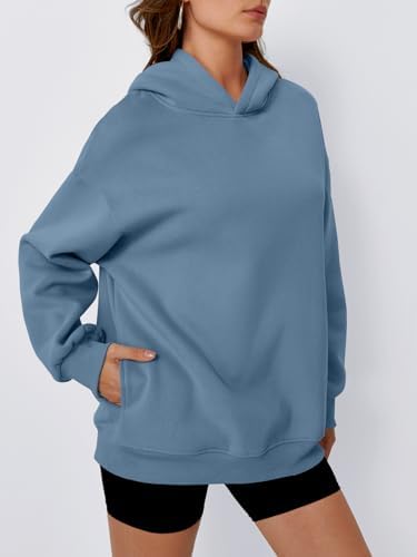 Women's Oversized Fleece Hoodie Pullover Hooded Sweatshirt Long Sleeve Tops - Picture 37 of 104