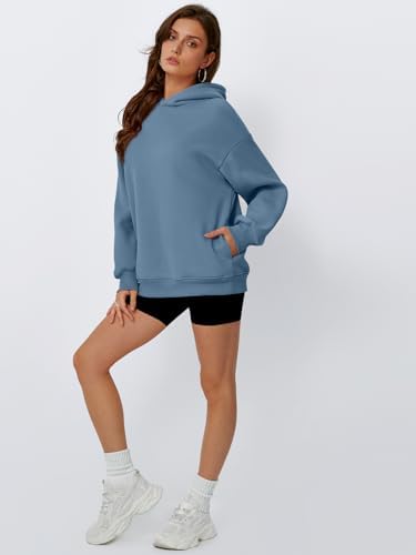 Women's Oversized Fleece Hoodie Pullover Hooded Sweatshirt Long Sleeve Tops - Picture 39 of 104