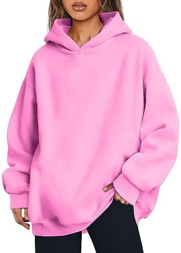Women's Oversized Fleece Hoodie Pullover Hooded Sweatshirt Long Sleeve Tops - Picture 40 of 104