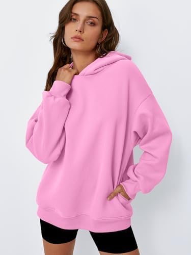 Women's Oversized Fleece Hoodie Pullover Hooded Sweatshirt Long Sleeve Tops - Picture 41 of 104