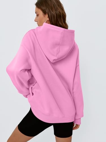 Women's Oversized Fleece Hoodie Pullover Hooded Sweatshirt Long Sleeve Tops - Picture 43 of 104