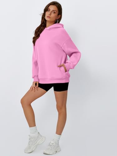 Women's Oversized Fleece Hoodie Pullover Hooded Sweatshirt Long Sleeve Tops - Picture 44 of 104