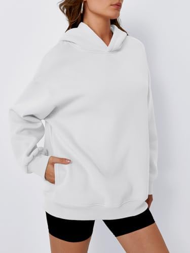 Women's Oversized Fleece Hoodie Pullover Hooded Sweatshirt Long Sleeve Tops - Picture 47 of 104