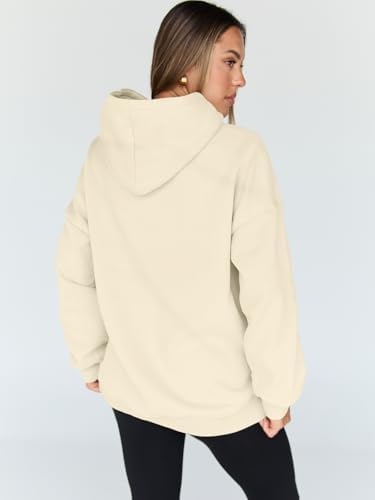 Women's Oversized Fleece Hoodie Pullover Hooded Sweatshirt Long Sleeve Tops - Picture 53 of 104