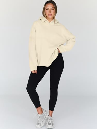 Women's Oversized Fleece Hoodie Pullover Hooded Sweatshirt Long Sleeve Tops - Picture 54 of 104