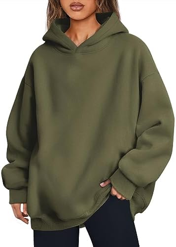 Women's Oversized Fleece Hoodie Pullover Hooded Sweatshirt Long Sleeve Tops - Picture 55 of 104
