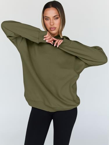 Women's Oversized Fleece Hoodie Pullover Hooded Sweatshirt Long Sleeve Tops - Picture 56 of 104