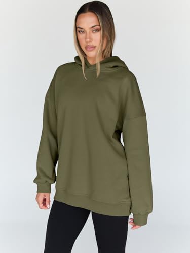 Women's Oversized Fleece Hoodie Pullover Hooded Sweatshirt Long Sleeve Tops - Picture 57 of 104