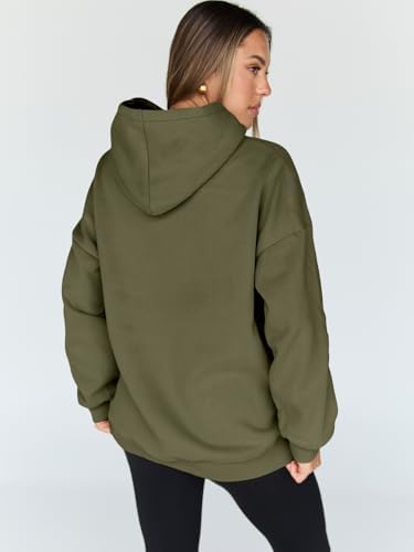 Women's Oversized Fleece Hoodie Pullover Hooded Sweatshirt Long Sleeve Tops - Picture 58 of 104