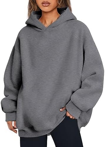 Women's Oversized Fleece Hoodie Pullover Hooded Sweatshirt Long Sleeve Tops - Picture 60 of 104