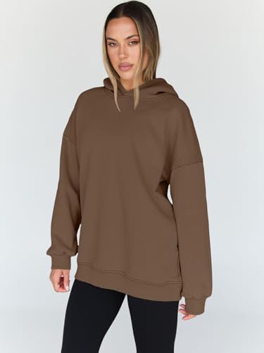 Women's Oversized Fleece Hoodie Pullover Hooded Sweatshirt Long Sleeve Tops - Picture 67 of 104