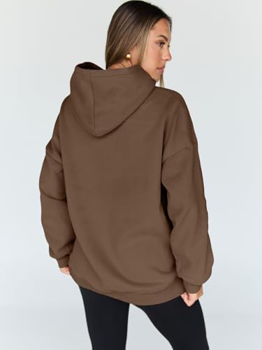 Women's Oversized Fleece Hoodie Pullover Hooded Sweatshirt Long Sleeve Tops - Picture 68 of 104