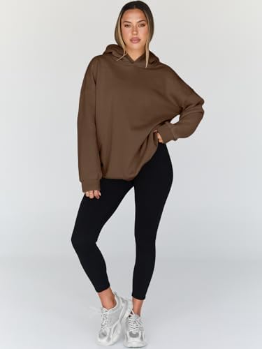 Women's Oversized Fleece Hoodie Pullover Hooded Sweatshirt Long Sleeve Tops - Picture 69 of 104