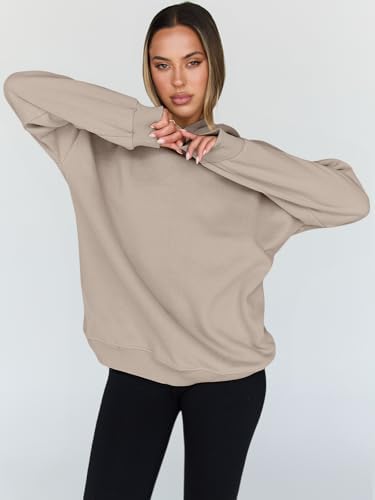 Women's Oversized Fleece Hoodie Pullover Hooded Sweatshirt Long Sleeve Tops - Picture 71 of 104